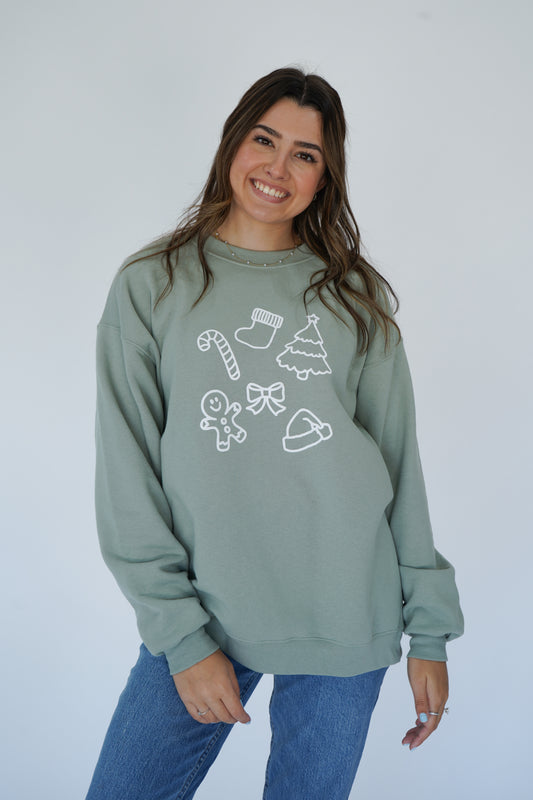 Christmas Doodles Crewneck