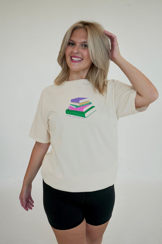 My Happiness Book Stack Tee