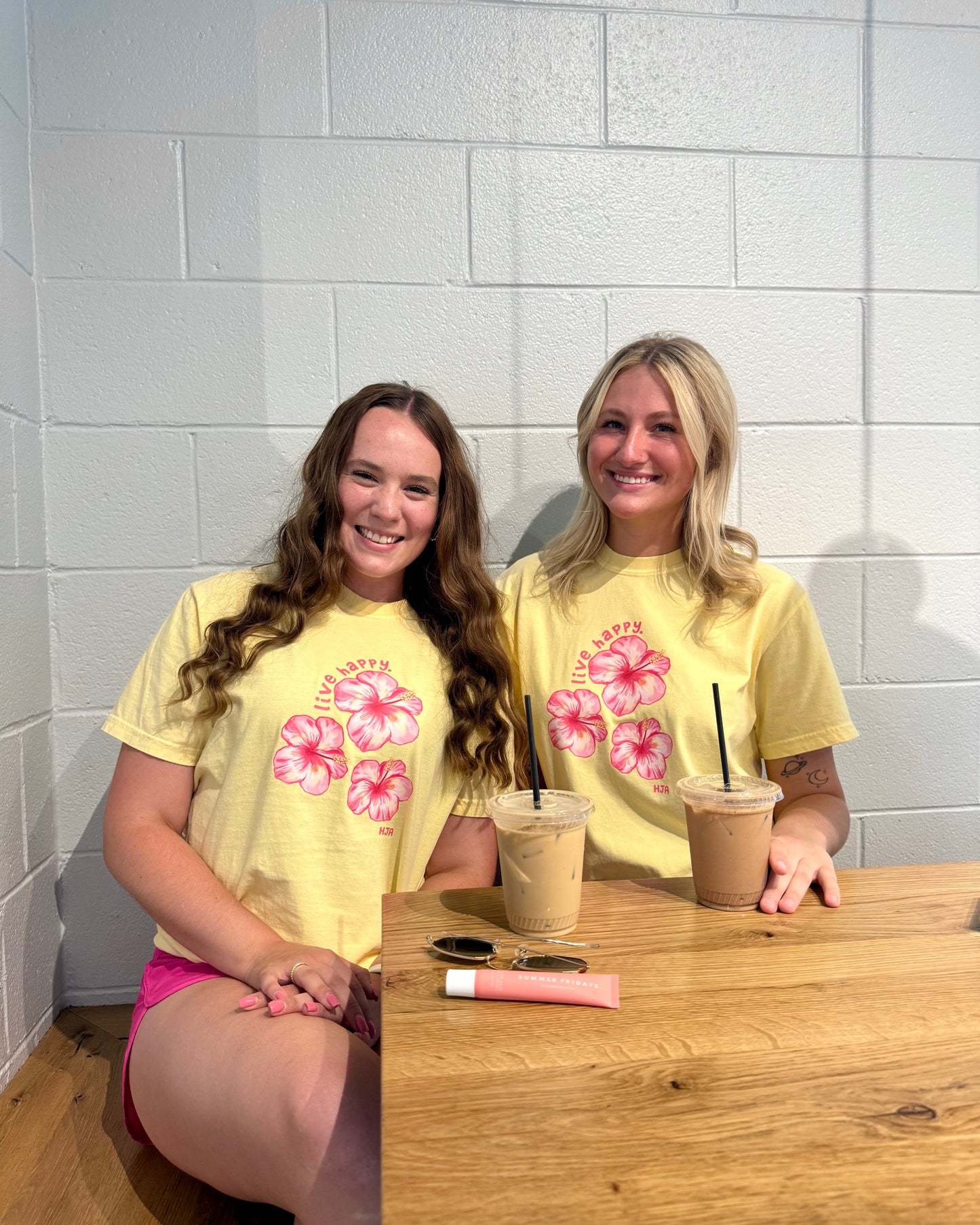 Live Happy Hibiscus Tee