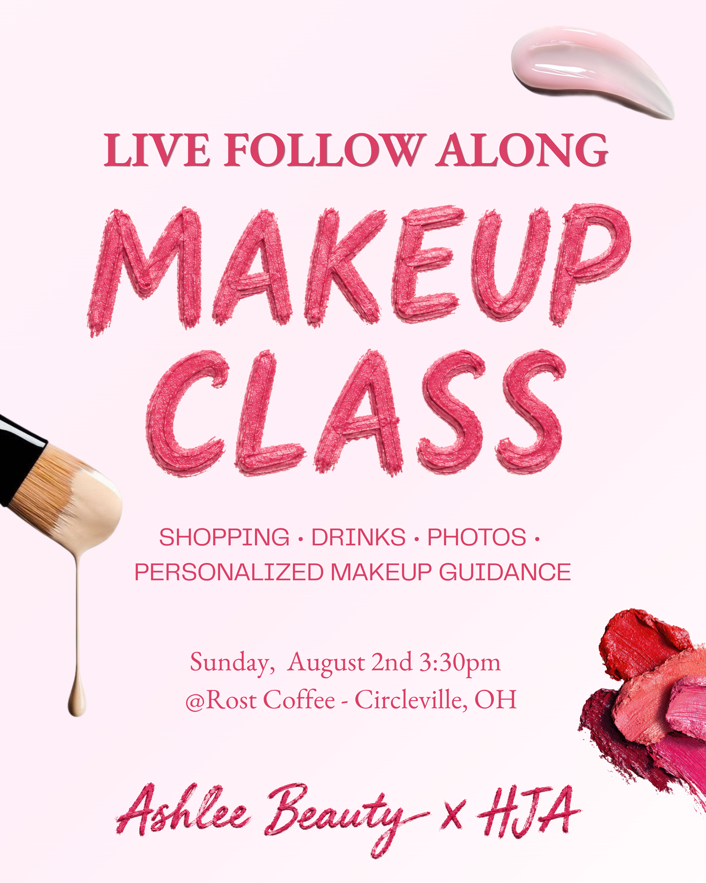 ASHLEE BEAUTY X HJA LIVE MAKEUP CLASS EVENT TICKET
