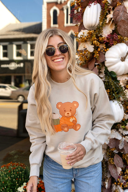 Cozy Pumpkin Teddy Bear Crew
