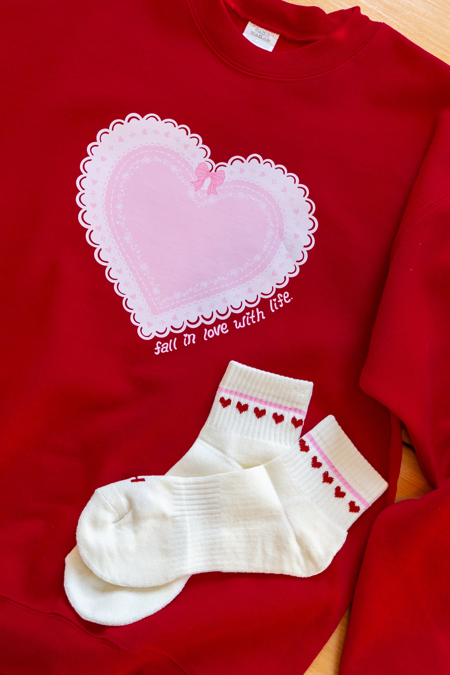 Wrapped in Love Crew Socks