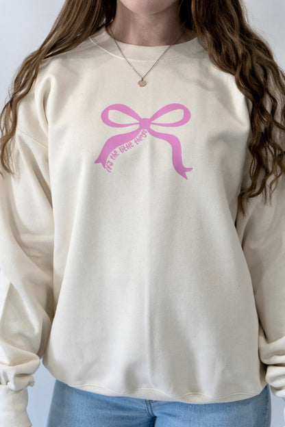 It's The Little Things Bow Crewneck