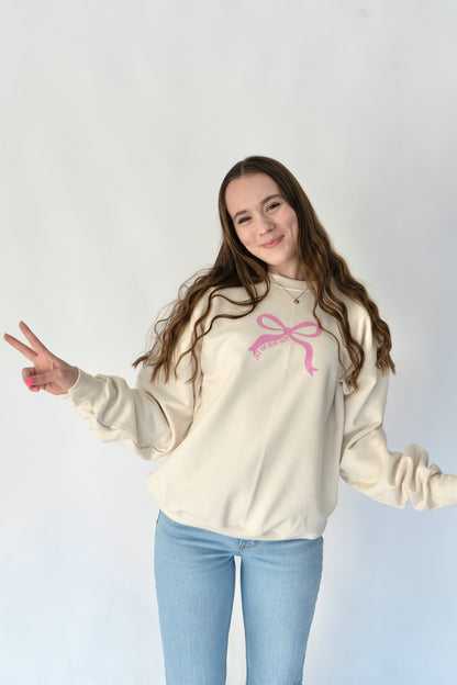 It's The Little Things Bow Crewneck