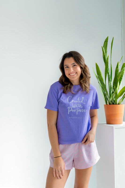 Created With Purpose Purple Tee