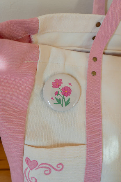 Flower Button Pin