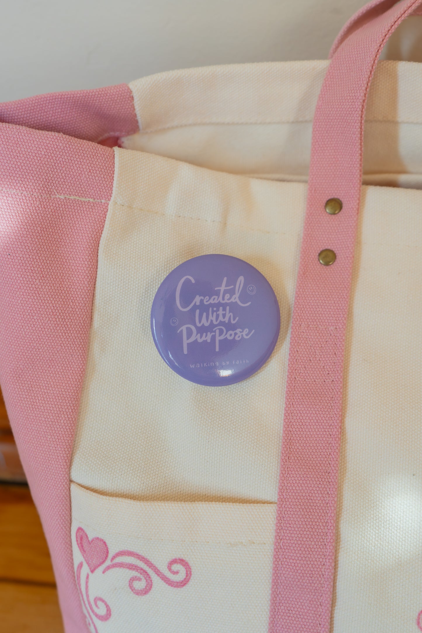 Created With Purpose Button Pin