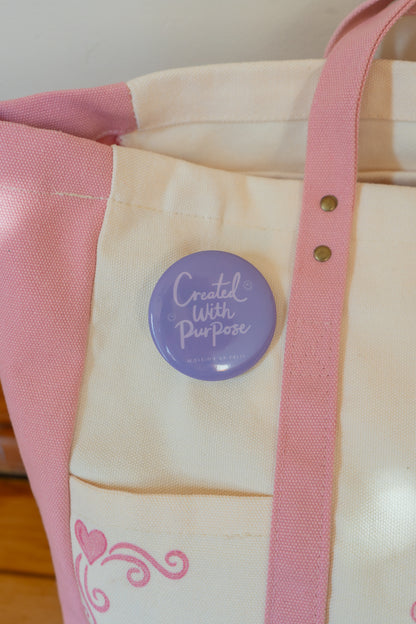 Created With Purpose Button Pin