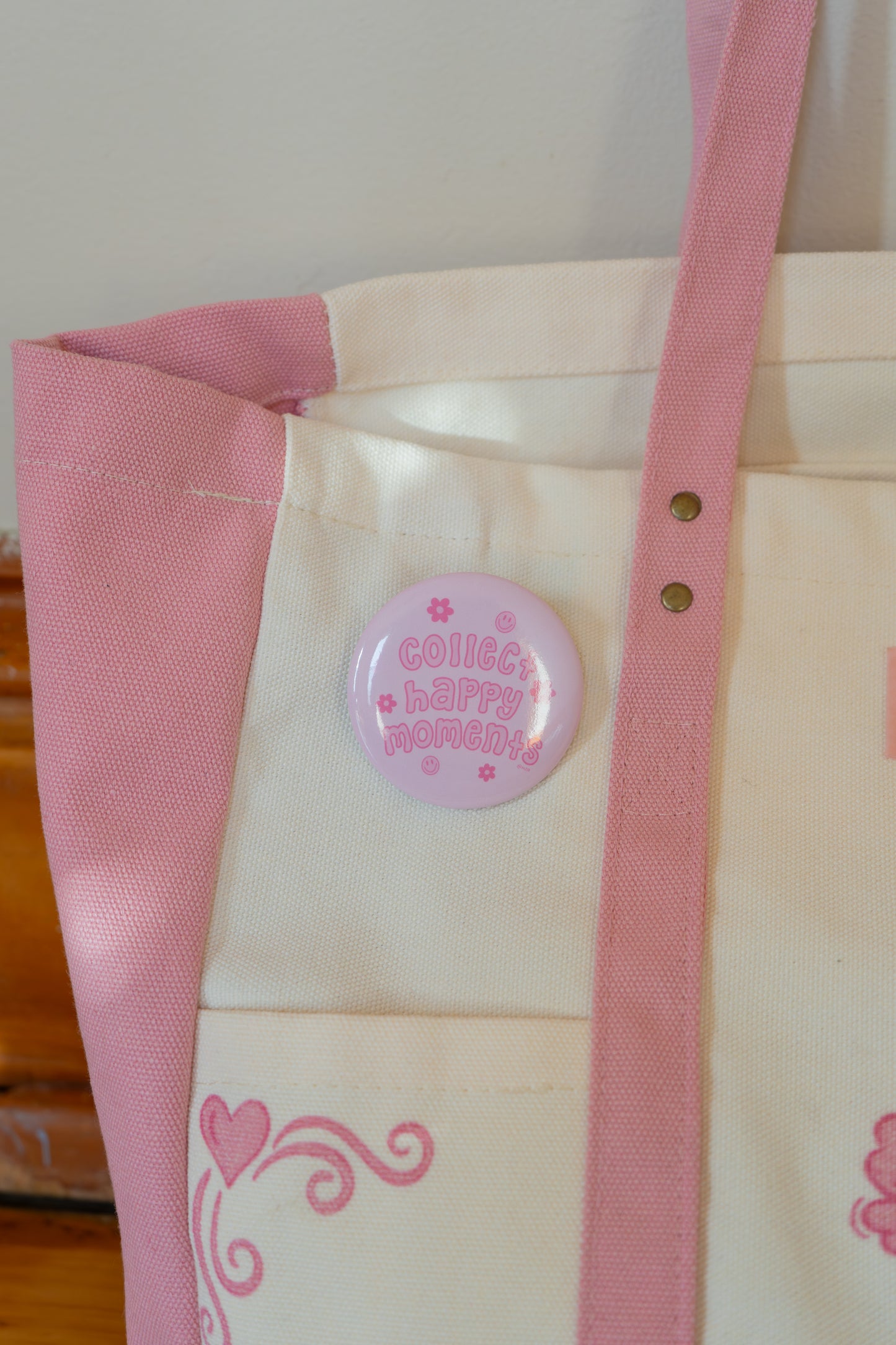 Collect Happy Moments Button Pin