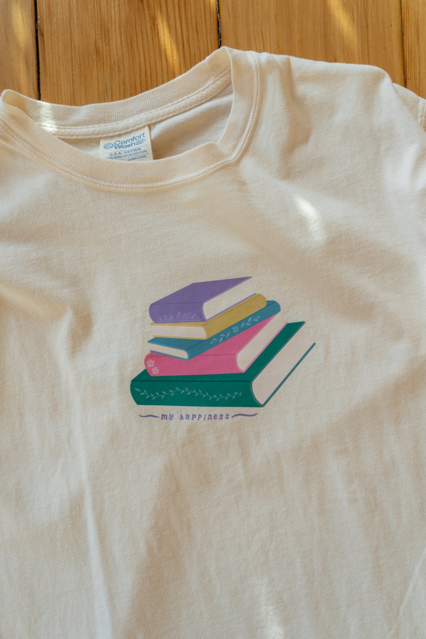 My Happiness Book Stack Tee