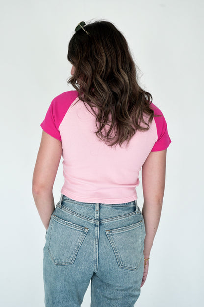 Embroidered Bow Baby Tee