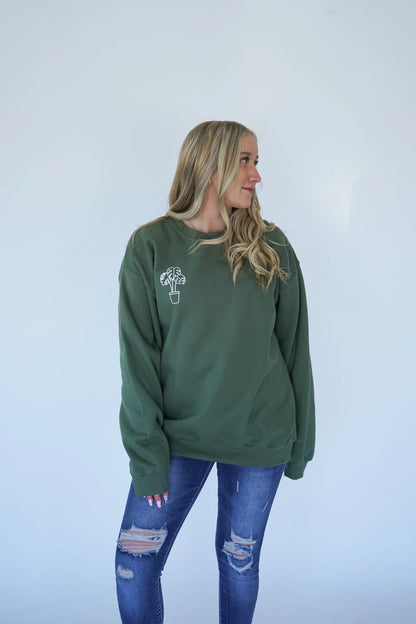 Monstera Plant Crewneck