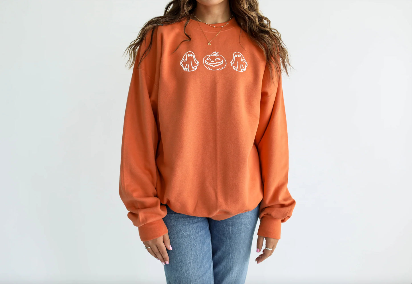 Pumpkin & Ghost Crewneck